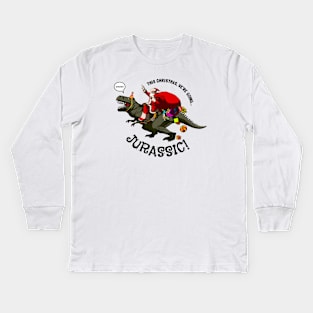 Jurassic Christmas Kids Long Sleeve T-Shirt